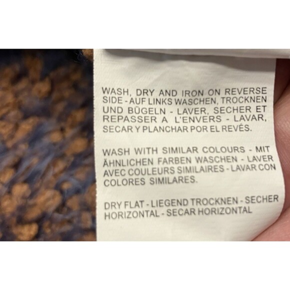 Yest Dutch Eyelash Sweater Super Soft Brown/Navy Blue Womens Size 8 (Medium) - Picture 3 of 6